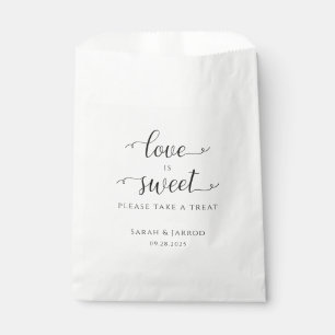 Lovely Font Sweet Treat Wedding  Favour Bag