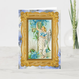 Lovely Forget Me Not Angel Card