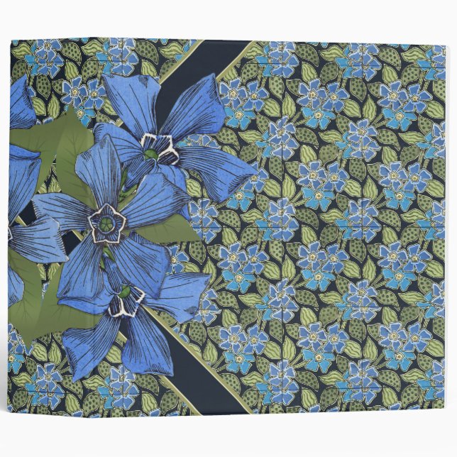 Lovely Forget me not Wildflowers 2.5 Inch Binder (Front/Spine)