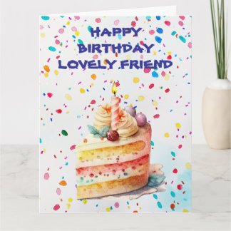 Lovely Friend Birthday Card