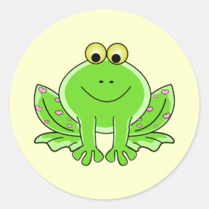 Lovely Frog Classic Round Sticker