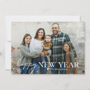 Lovely Frost Happy New Year Photo Card