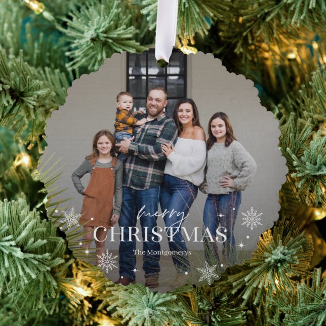 Lovely Frost Photo Orament Carte de Noël (Insitu (Arbre))