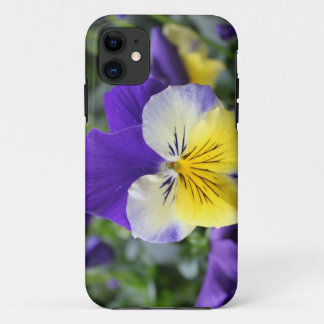 Lovely garden flower blue pansy iPhone 11 case