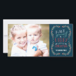 Lovely Garlands Holiday Photo Card - Navy<br><div class="desc">Celebrate the season with this modern and stylish holiday photo card from Berry Berry Sweet.</div>