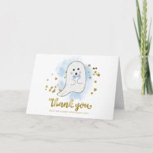 Lovely Ghost Halloween Baby shower Carte de remerc