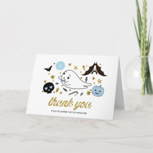 Lovely Ghost Halloween Baby shower Carte de remerc