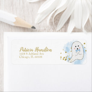 Lovely Ghost Halloween Baby shower Étiquette