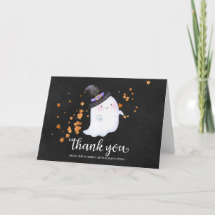 Lovely Ghost Halloween Baby Shower Thank You Card