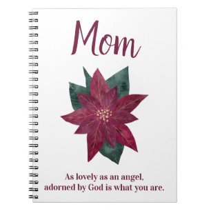 Lovely Gift for Mom Purple Flowers Notebook