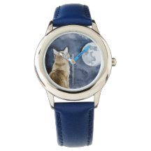 Lovely Ginger Cat and Full Moon Watch