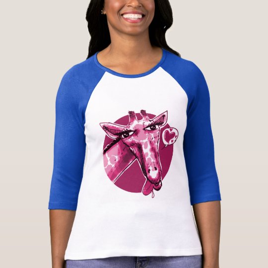 lovely giraffe cartoon style funny illustration T-Shirt