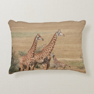 Lovely Giraffe Family Accent Pillow