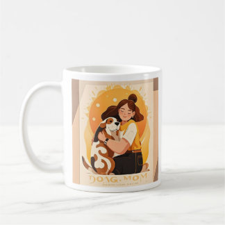Lovely Girl and dog hug Coffee Mug