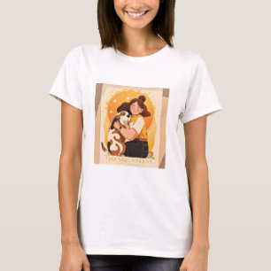 Lovely Girl and dog hug T-Shirt