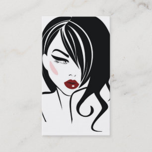 Lovely girl with wavy hair Makeup Icon Business Card
