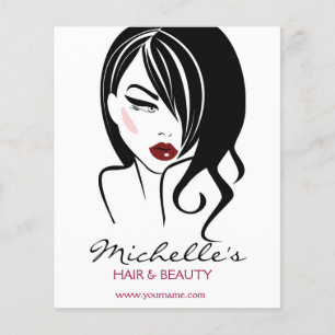 Lovely girl with wavy hair Makeup Icon Flyer