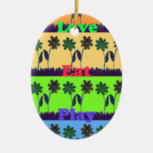 Lovely Girly Hakuna Matata colours Gifts.png Ceramic Ornament