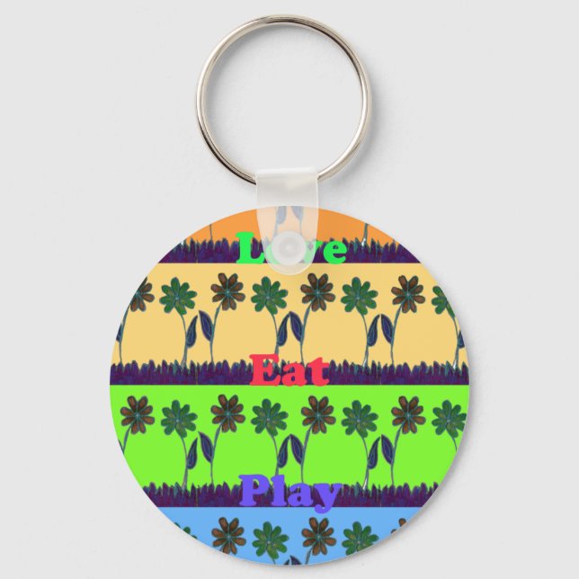 Lovely Girly Hakuna Matata colours Gifts.png Keychain (Front)