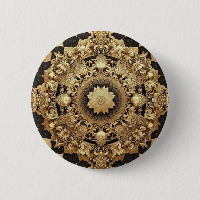 Lovely Gold Colour Button (Front)