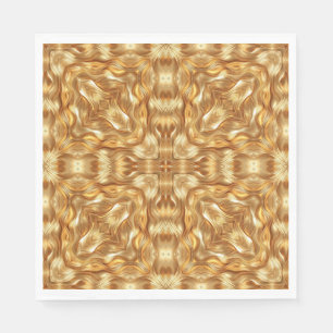 Lovely golden abstract pattern napkin