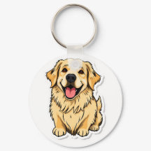 Lovely Golden Retriever Keychain