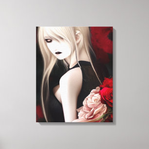 Lovely Goth Elf Girl  Canvas Print