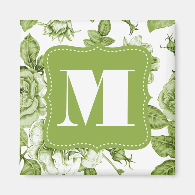 Lovely Green Roses Magnet (Front)