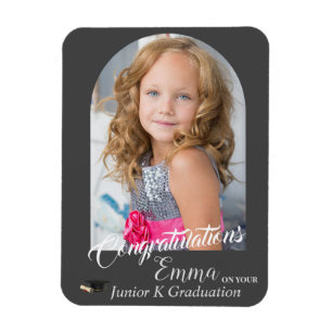 Lovely Grey Congratulations JK Graduation Photo Magnet