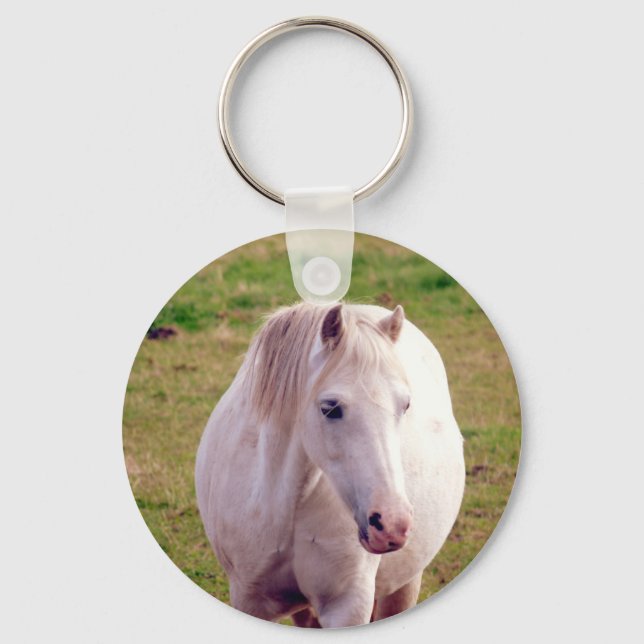 Lovely Grey Pony Keychain (Front)