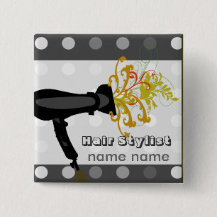 Lovely Hair Stylist Beauty Hair Spa Salons 2 Inch Square Button