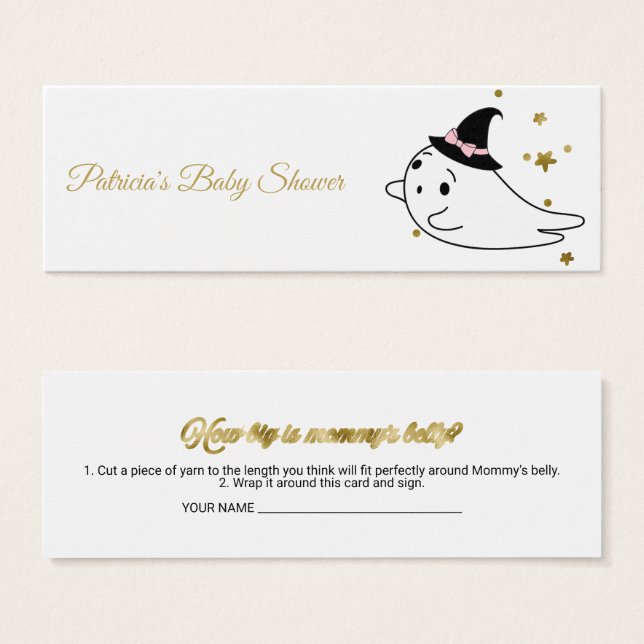 Lovely Halloween Baby shower Mesurer carte ventre (Devant & derrière)