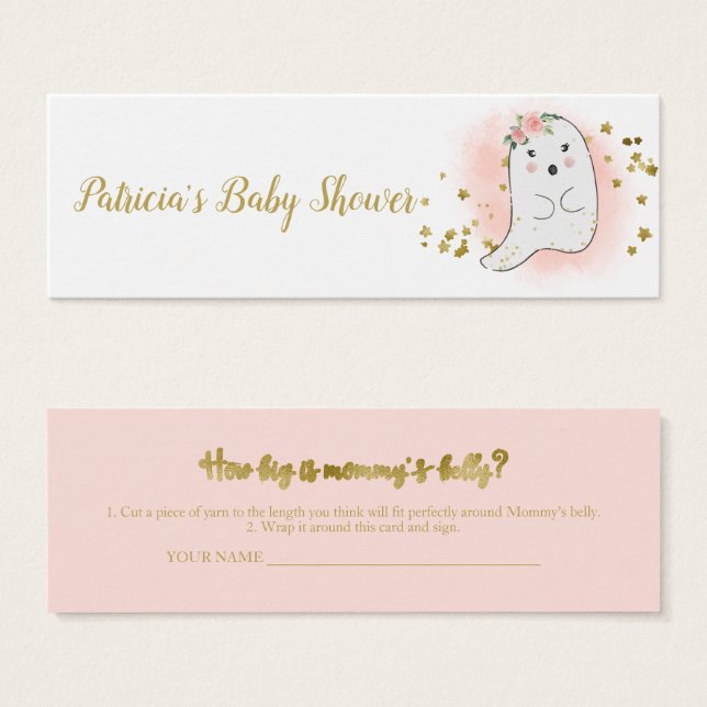 Lovely Halloween Baby shower Mesurer carte ventre (Devant & derrière)