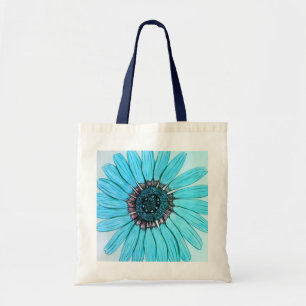 Lovely Hand Sketched Flower Tote bag