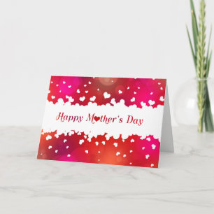 Lovely Happy Mother's Day Hearts - Greeting Card