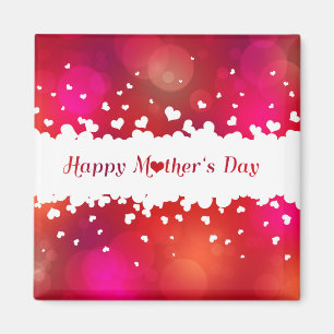 Lovely Happy Mother's Day Hearts Magnet