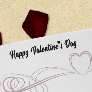 Lovely Happy Valentines Day Heart Typography Self-inking Stamp