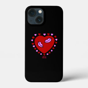 Lovely Heart Kisses Apple iPhone 13 Mini Case
