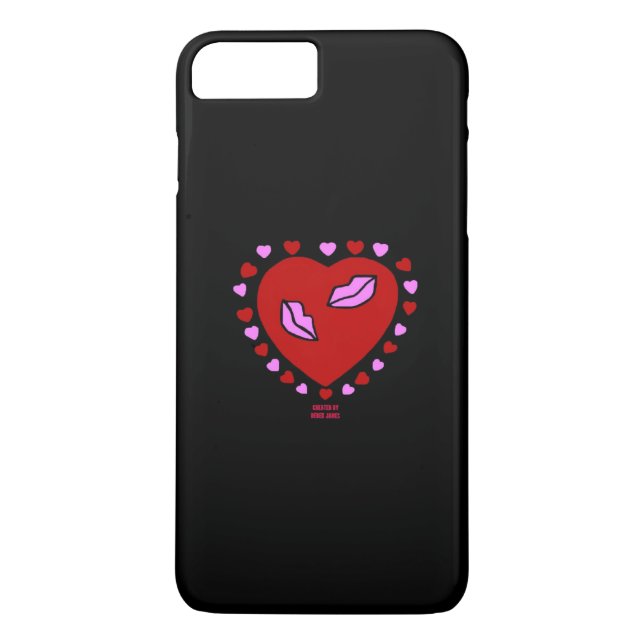 Lovely Heart Kisses Apple iPhone 8/7 Plus Case (Back)