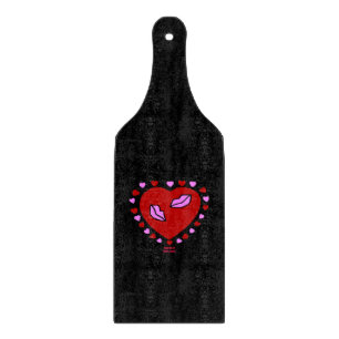 Lovely Heart Kisses Cutting Board Paddle