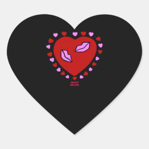 Lovely Heart Kisses Heart Sticker