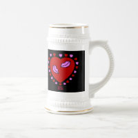 Lovely Heart Kisses Stein Mug