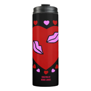 Lovely Heart Kisses Thermal Tumbler
