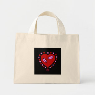 Lovely Heart Kisses Tiny Tote