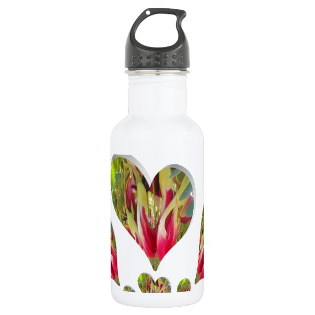Lovely Hearts Humanitarian Day The World Needs Lov 532 Ml Water Bottle (Front)