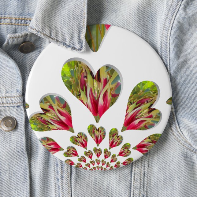 Lovely Hearts Humanitarian Day The World Needs Lov 6 Inch Round Button (In Situ)