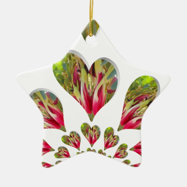 Lovely Hearts Humanitarian Day The World Needs Lov Ceramic Ornament (Front)