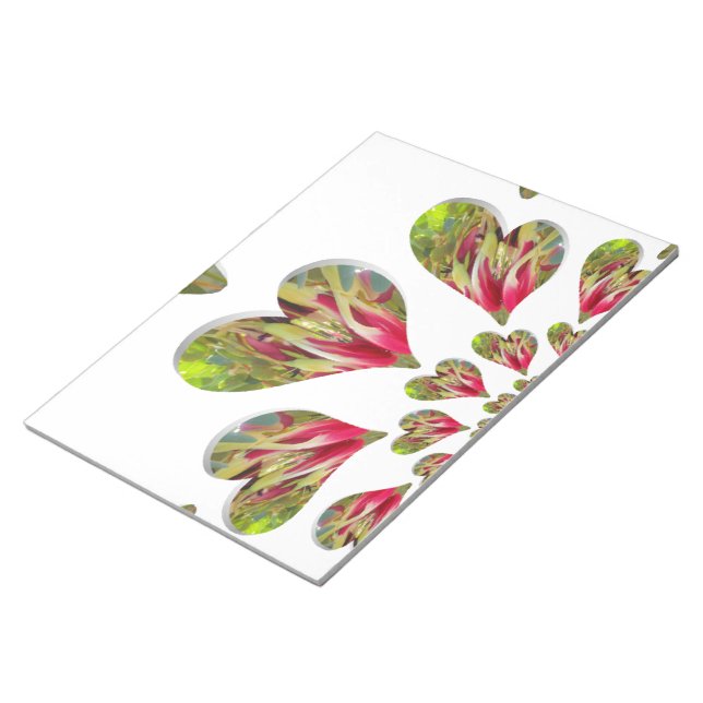 Lovely Hearts Humanitarian Day The World Needs Lov Notepad (Angled)