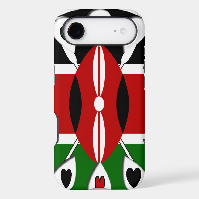 Lovely Hearts Kenya : Drapeau Art Motif (Verso)