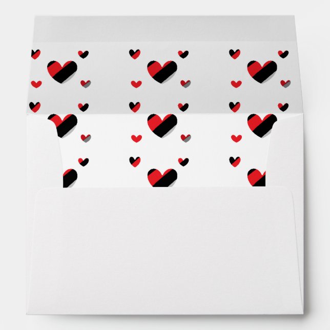 Lovely hearts pattern envelope (Back (Bottom))